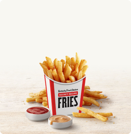 Portion de frites avec sauces