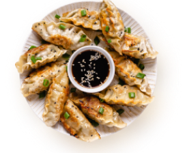 Gyozas croustillants avec sauce soja
