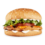 Burger de poulet croustillant